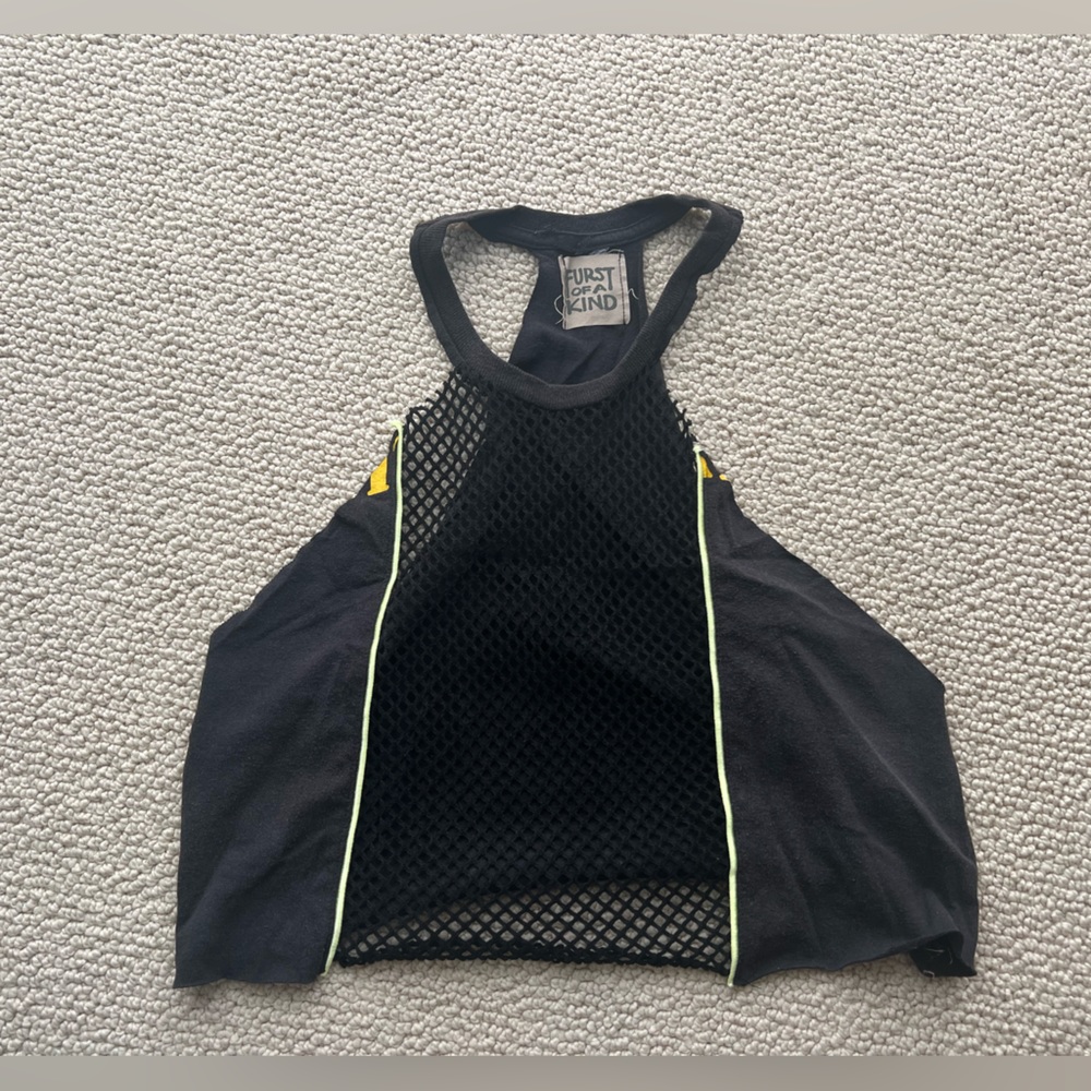 First Of A Kind- vintage fishnet muscle top